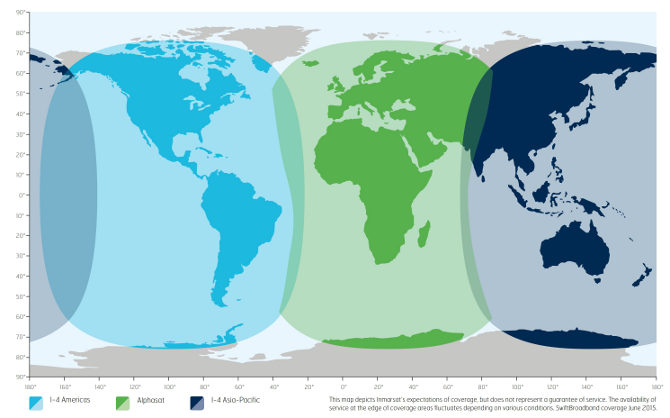 Inmarsat SwiftBroadband Coverage June 2015