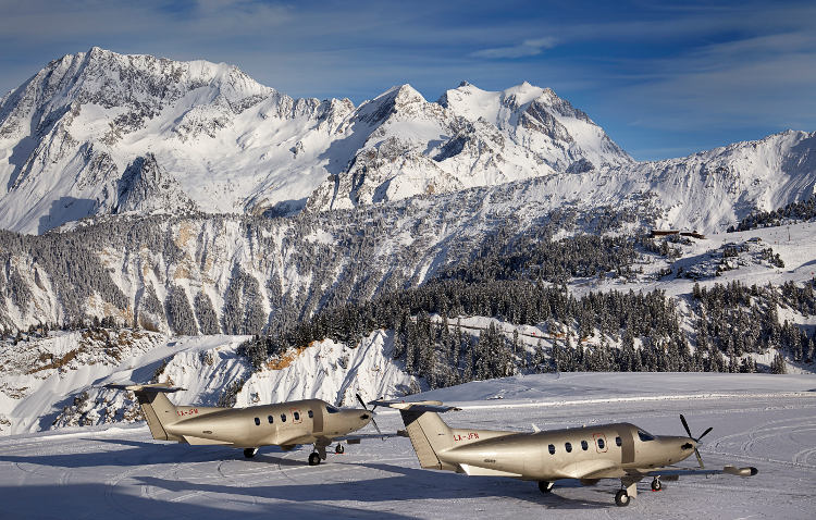 Pilatus PC 12 in Courchevel 