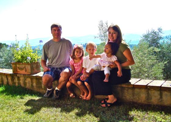 The Stang Family, Villa Tavernaccia, Tuscany