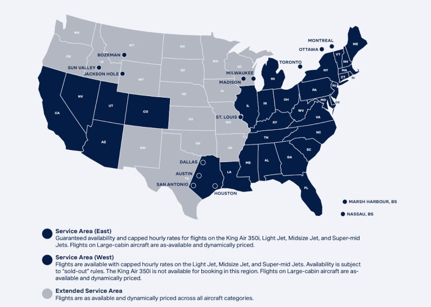 Wheels Up New Program Map